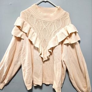 Plus size , bell arms knitted sweater.
